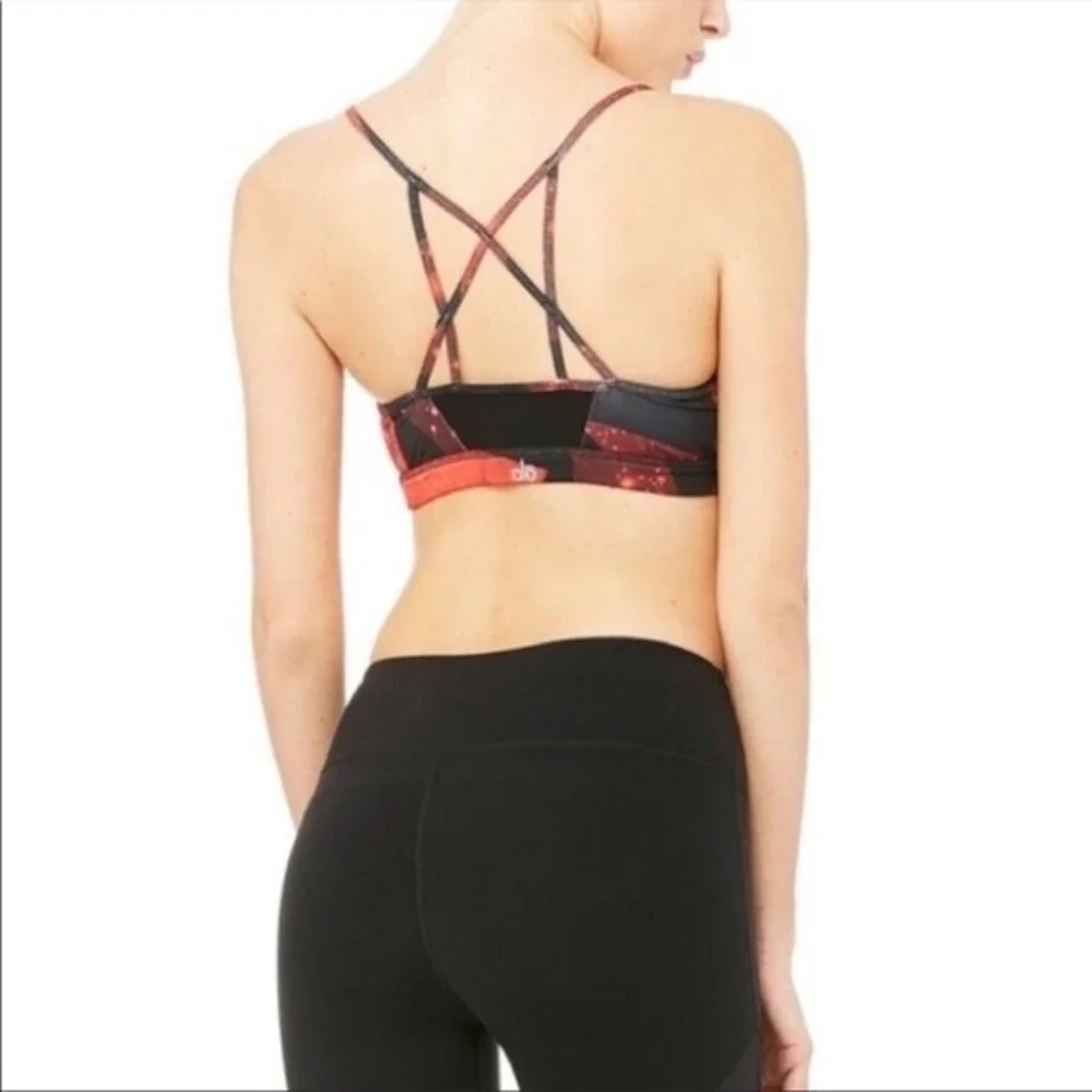 Alo Yoga Women's Goddess Bra In Volcano Space S
